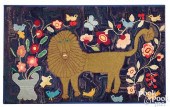 LARGE AMERICAN HOOKED RUG WITH