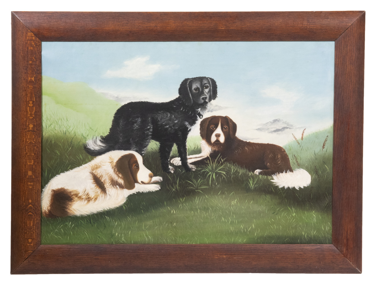 LARGE AMERICAN NAIVE PORTRAIT OF
