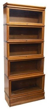 LARGE AMERICAN OAK FIVE STACK