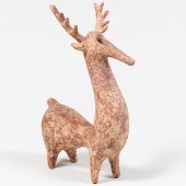 LARGE AMLASH-TYPE POTTERY DEER