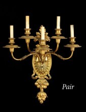 Large and Weighty Pair of Gilt