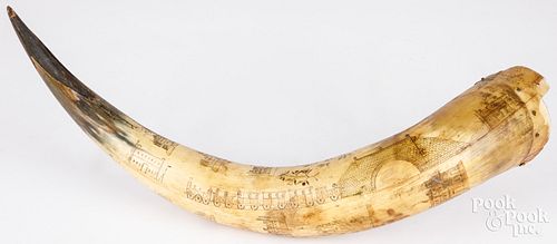 LARGE ANGLO COLONIAL SCRIMSHAW