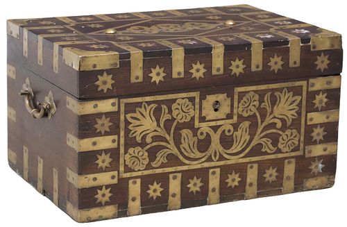 LARGE ANGLO-INDIAN BRASS-INLAID