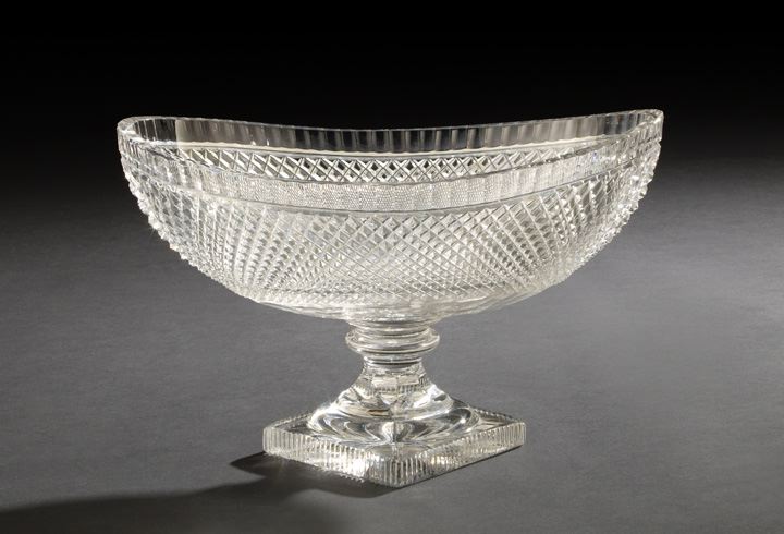 Large Anglo-Irish Diamond-Cut Glass