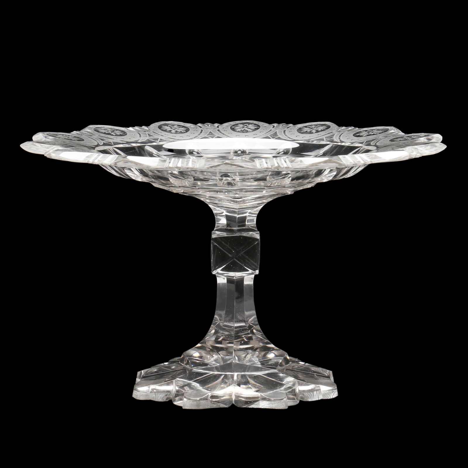 LARGE ANGLO IRISH STYLE CUT GLASS