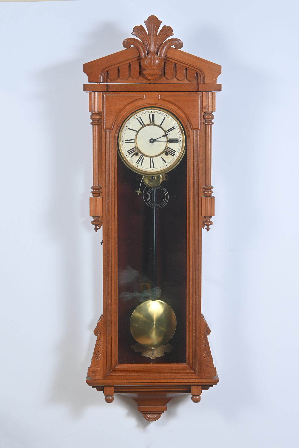 LARGE ANSONIA REGULATOR WALL CLOCK: