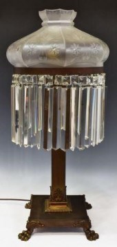 LARGE ANTIQUE ASTRAL PRISM LAM
