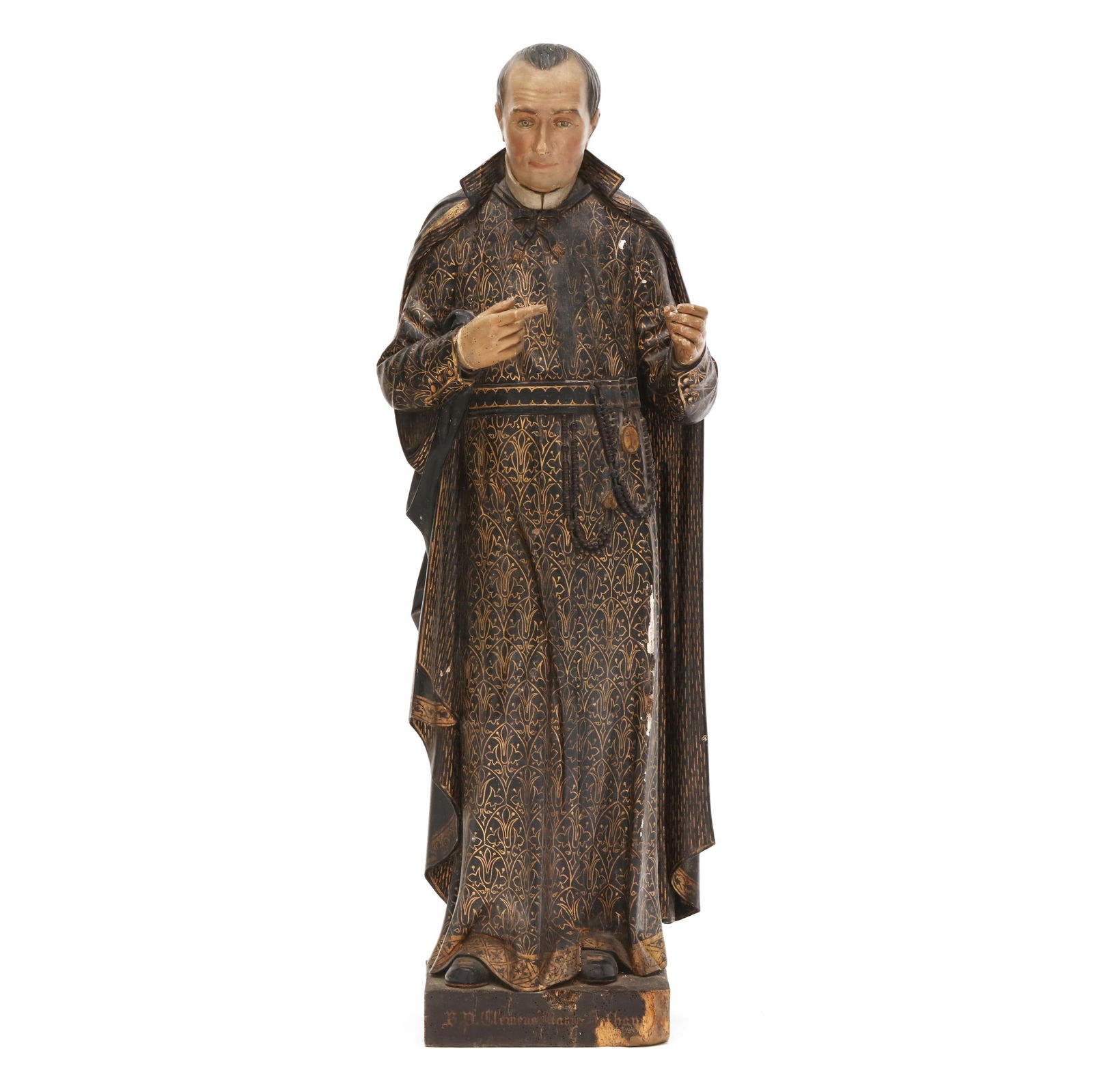 LARGE ANTIQUE BELGIAN CARVED STATUE