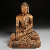 LARGE ANTIQUE BURMESE CARVED G