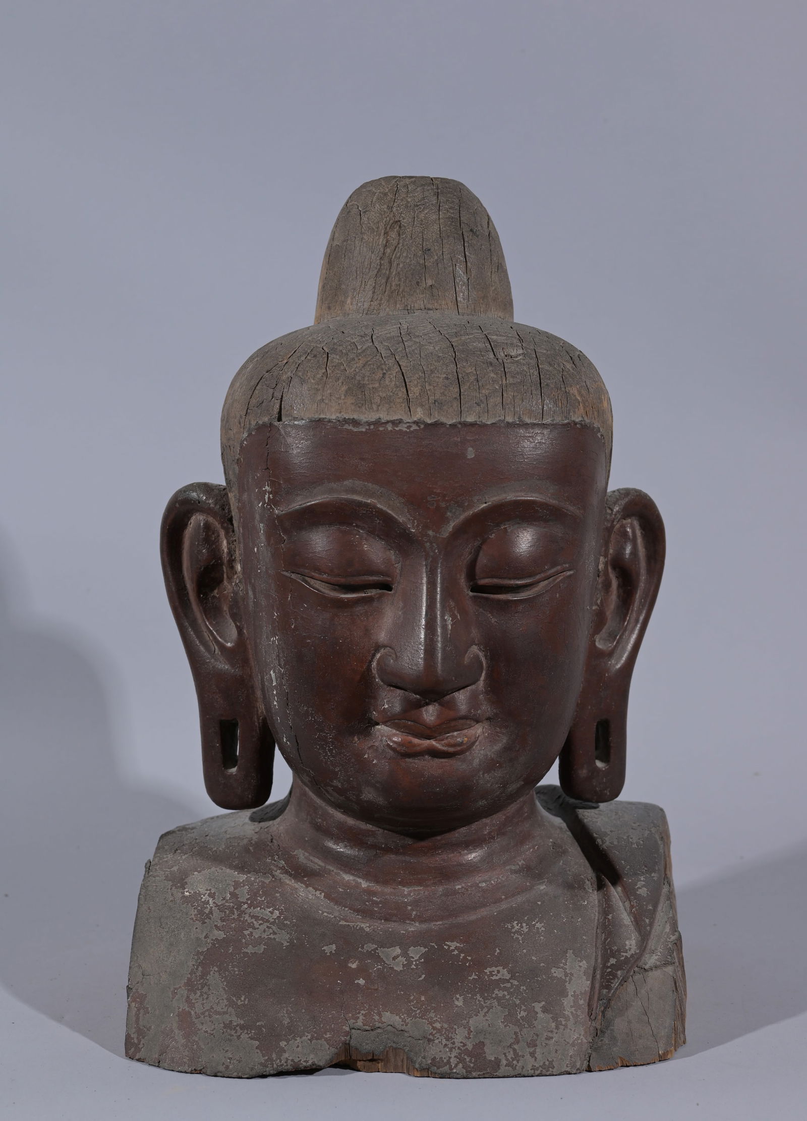 LARGE ANTIQUE BURMESE WOOD CARVED
