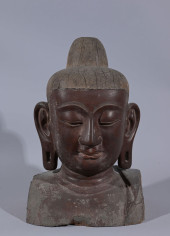 LARGE ANTIQUE BURMESE WOOD CAR