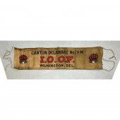 Large Antique canvas Banner Od