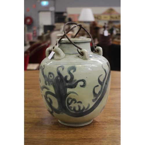 Large antique Chinese blue and