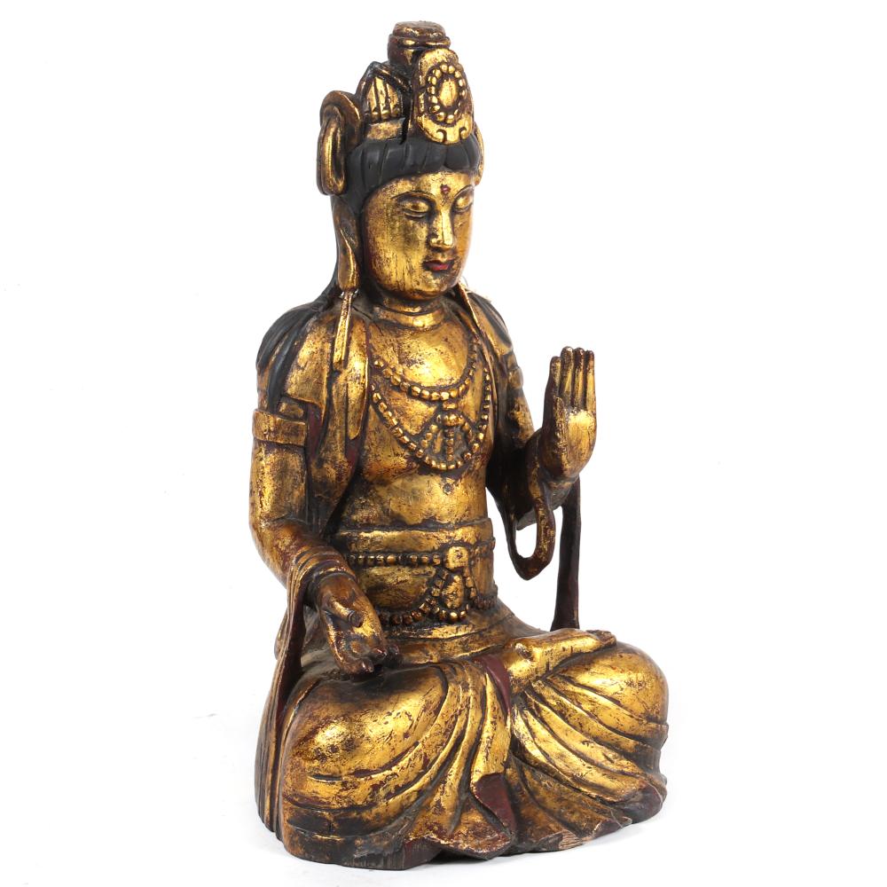 LARGE ANTIQUE CHINESE CARVED AND