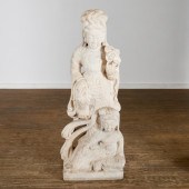 LARGE ANTIQUE CHINESE CARVED M