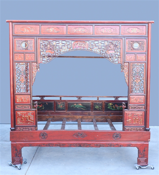 Large antique Chinese carved wood
