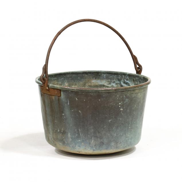 LARGE ANTIQUE COPPER CAULDRON