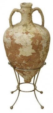 LARGE ANTIQUE EARTHENWARE AMPH