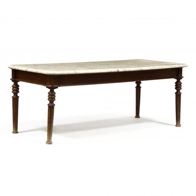 LARGE ANTIQUE ENGLISH MARBLE TOP