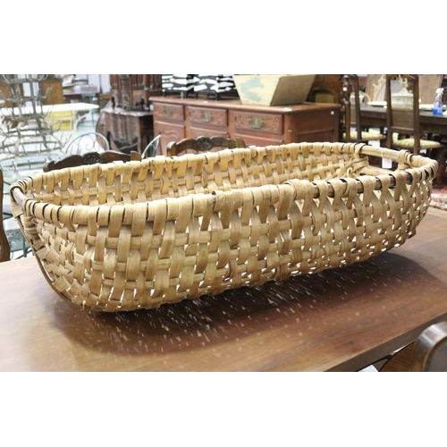 Large antique French woven twin