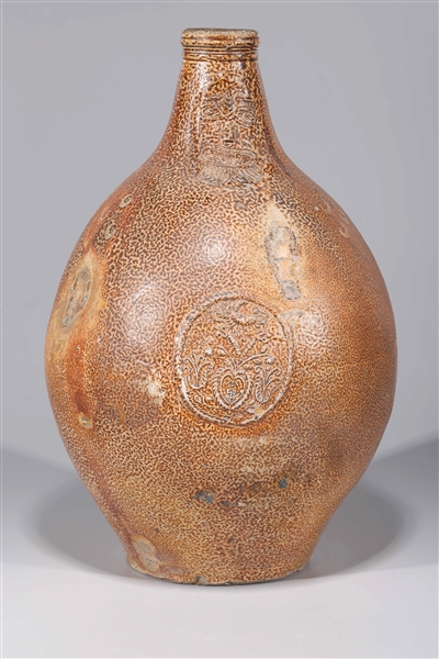 Large antique German bellarmine jug