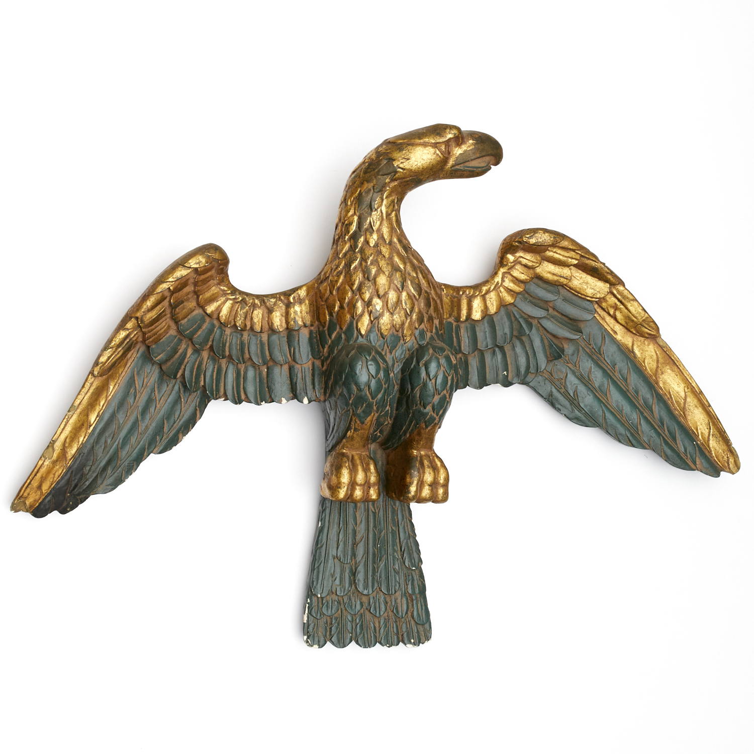 LARGE ANTIQUE GILT AND PAINTED