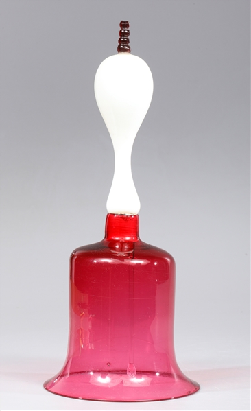 Large antique hand blown pink glass