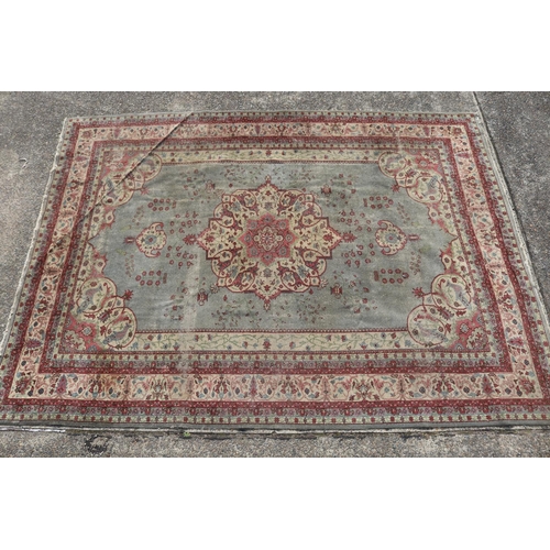Large antique handwoven wool