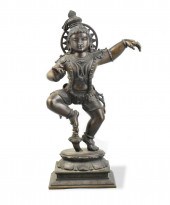 LARGE ANTIQUE INDIAN BRONZE FI