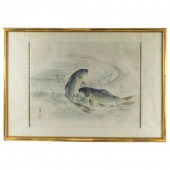 LARGE ANTIQUE JAPANESE WATERCO