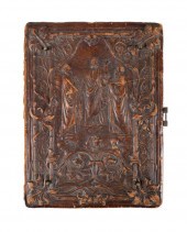 LARGE ANTIQUE LEATHER BIBLE CO