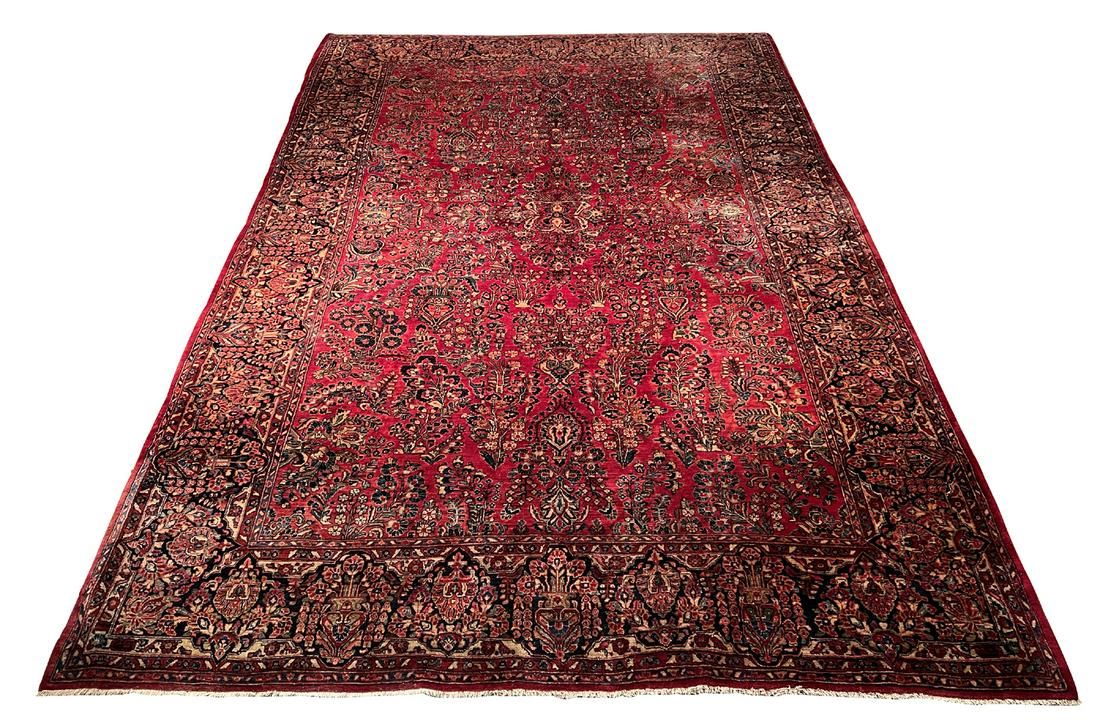 LARGE ANTIQUE ROOMSIZE CARPET. APPX