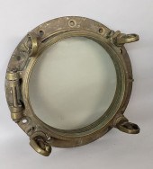 LARGE ANTIQUE SOLID BRASS SHIP
