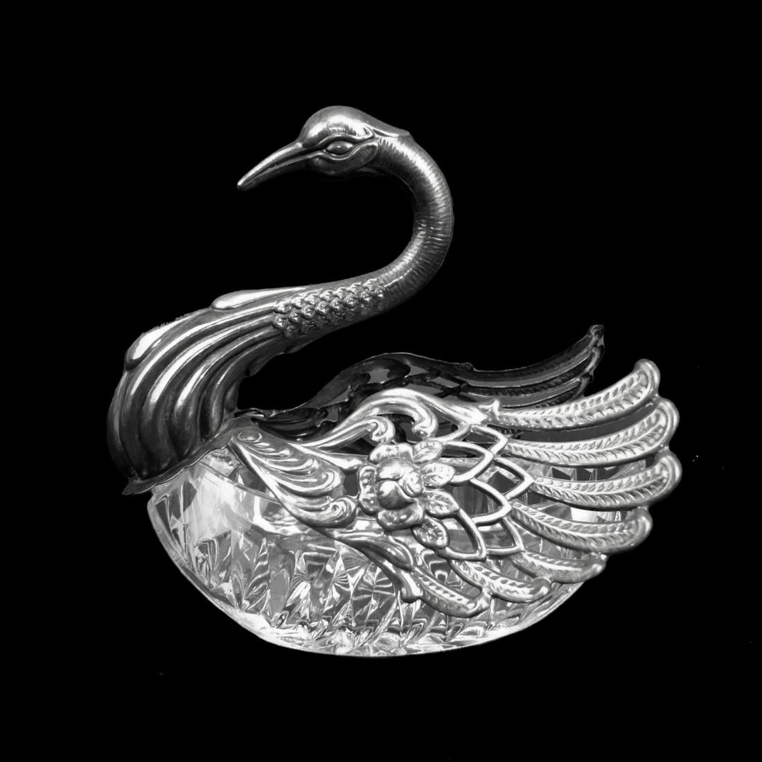 LARGE ANTIQUE SWAN FIGURAL