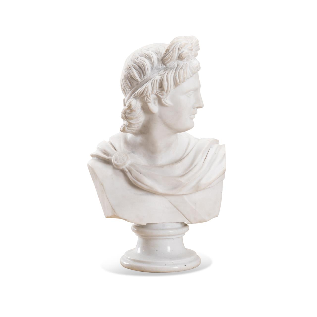 LARGE APOLLO BELVEDERE WHITE MARBLE