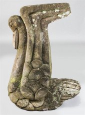 LARGE ART DECO CONCRETE SWAN G