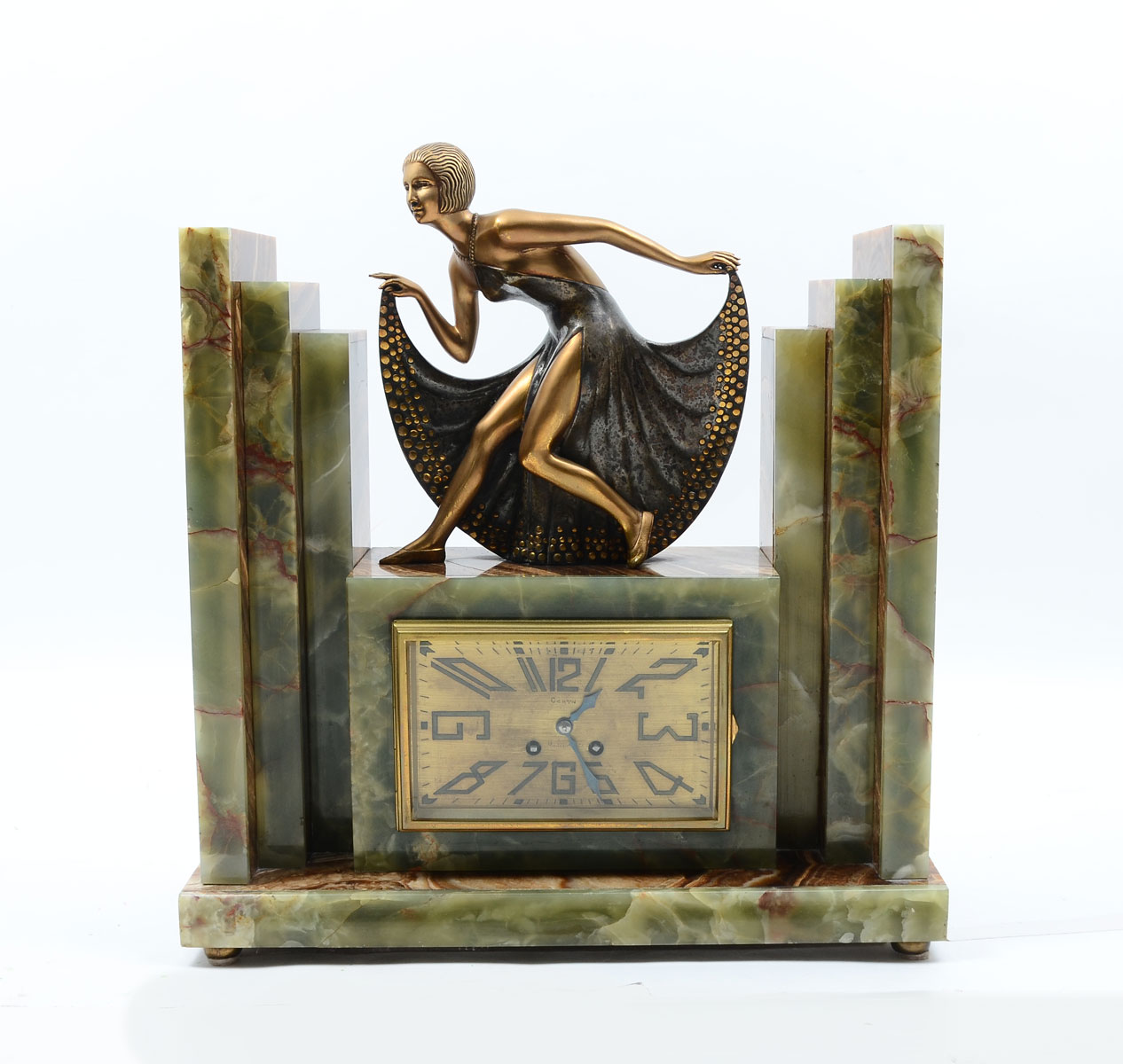 LARGE ART DECO FIGURAL ONYX