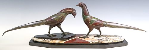 LARGE ART DECO PATINATED &AMP;
