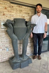 LARGE ART DECO STYLE FIGURAL P