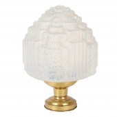 LARGE ART DECO TEXTURED BLUE /
