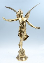 LARGE ART NOUVEAU BRONZE SCULP
