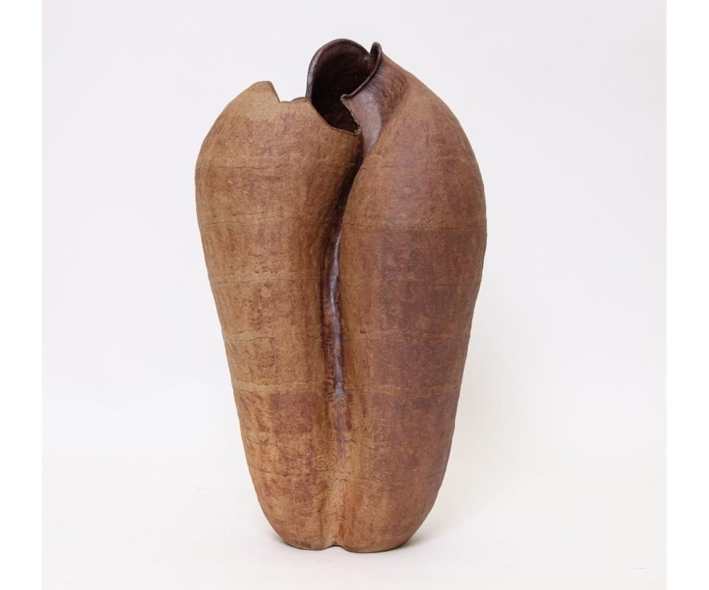 Large art pottery vase, 20th c.