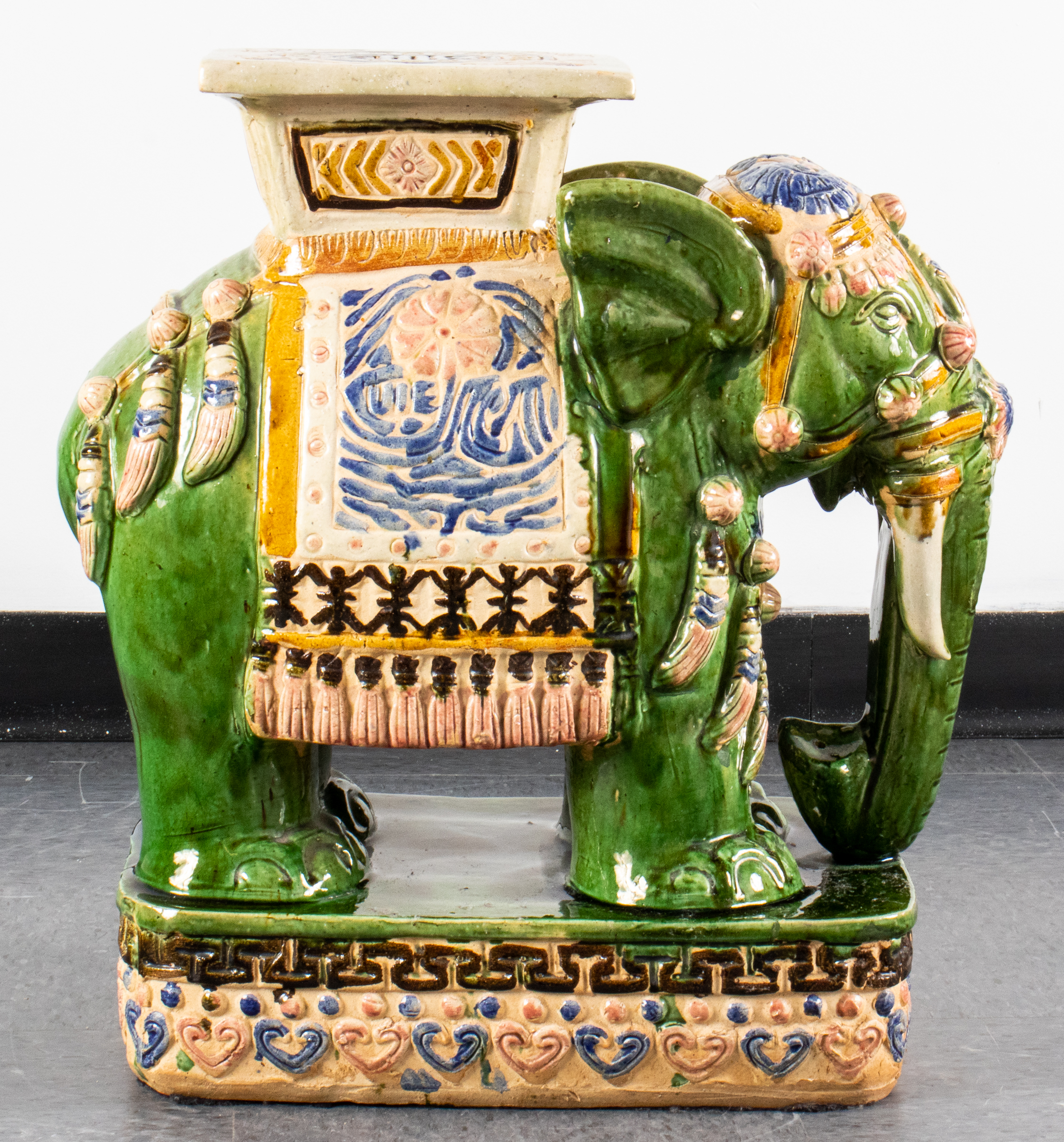 LARGE ASIAN ELEPHANT EARTHENWARE