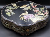 LARGE ASIAN LACQUERED AND CARV