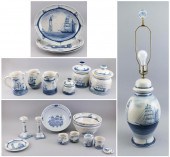 LARGE ASSEMBLED SET OF BLUE AN