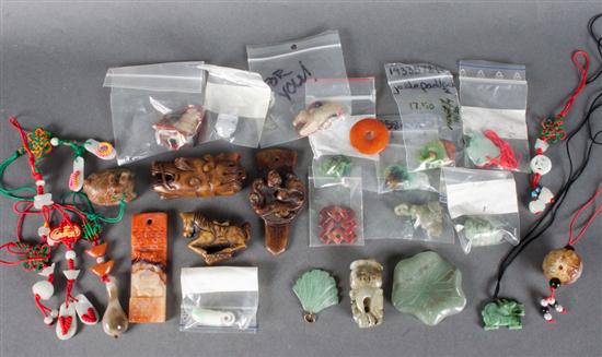 Large assortment of Chinese jade