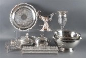 Large assortment of silver-pla