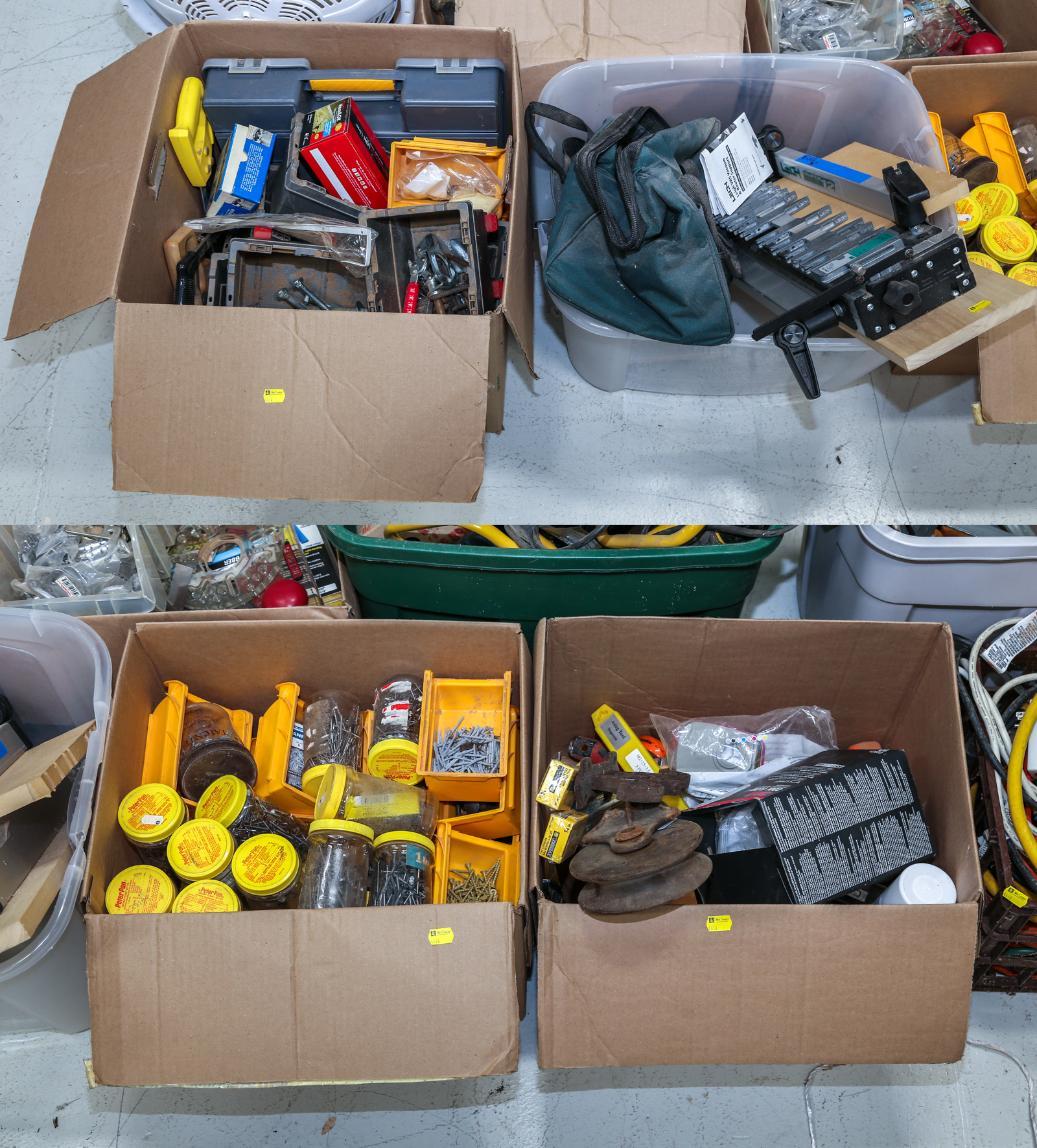 LARGE ASSORTMENT TOOLS & HARDWARE