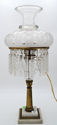 LARGE ASTRO LAMP, HAVING ETCHED