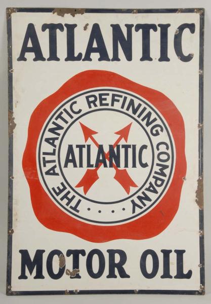 Large Atlantic Motor Oil Sign. 